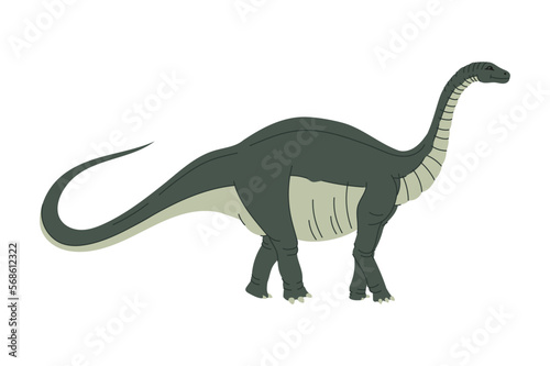 Apatosaurus huge dinosaur with long neck and tail © Buch&Bee