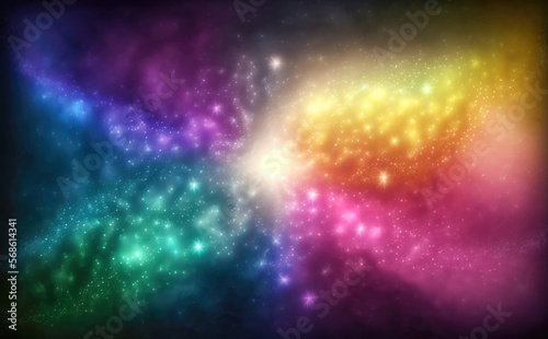 Star Dust Colorful Abstract background. Created with Generative AI Technology