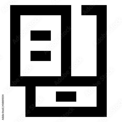 mobile note line icon