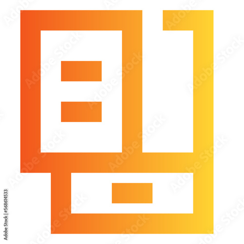 mobile note gradient icon