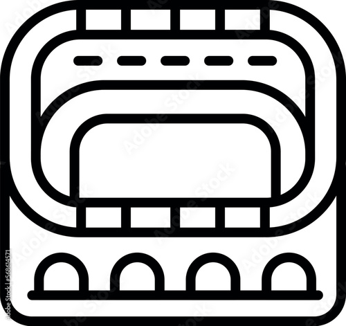 Amphitheater icon outline vector. Ancient work. Old hall