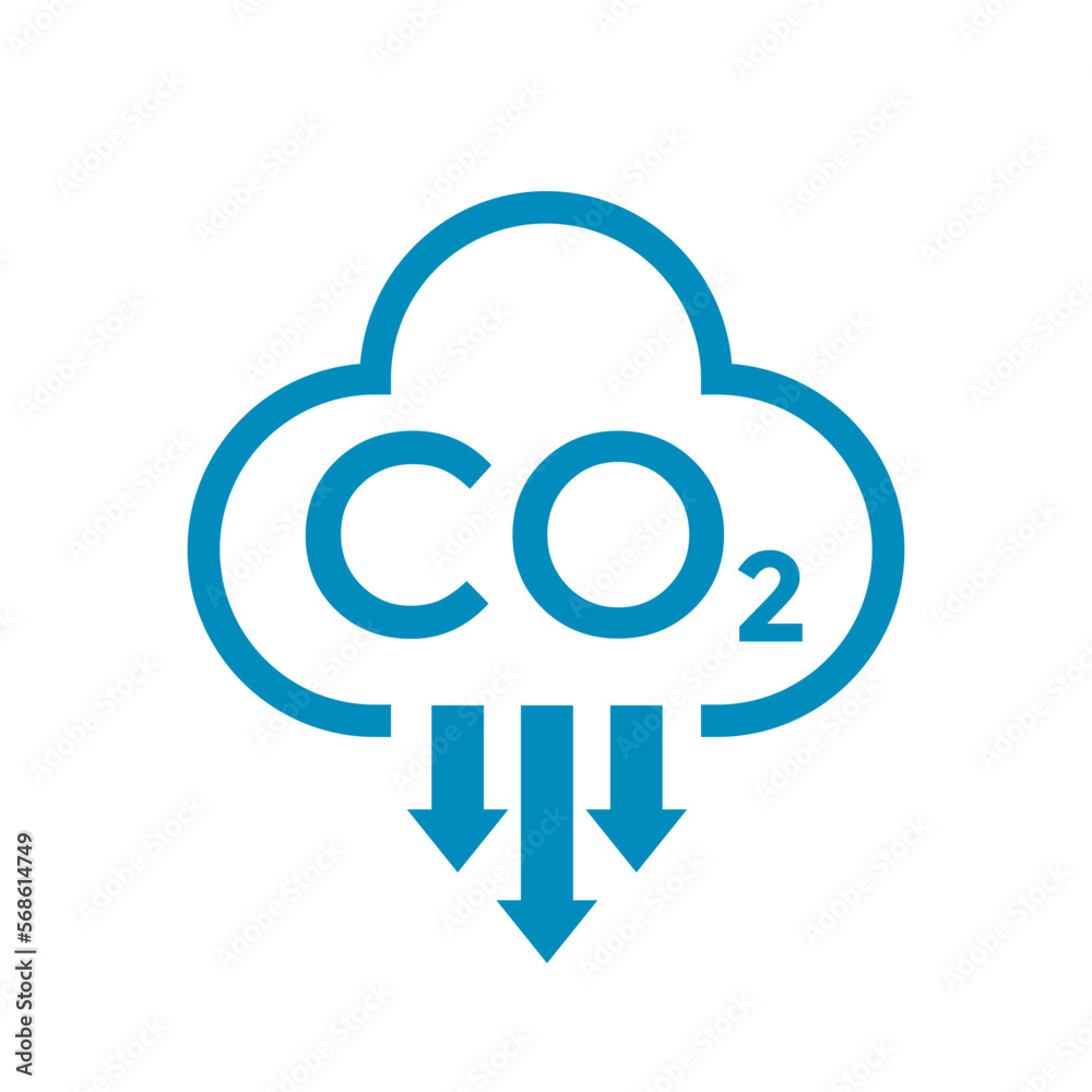 Carbon dioxide vector icon or logo template. This design suitable for explain about environment. Carbon dioxide vector icon or logo template. This design suitable for explain about environment.