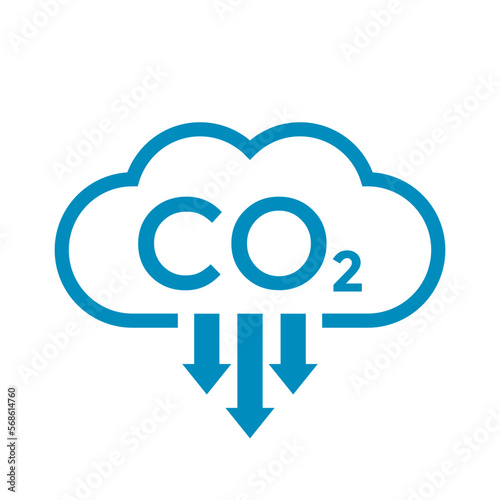 Carbon dioxide vector icon or logo template. This design suitable for explain about environment.