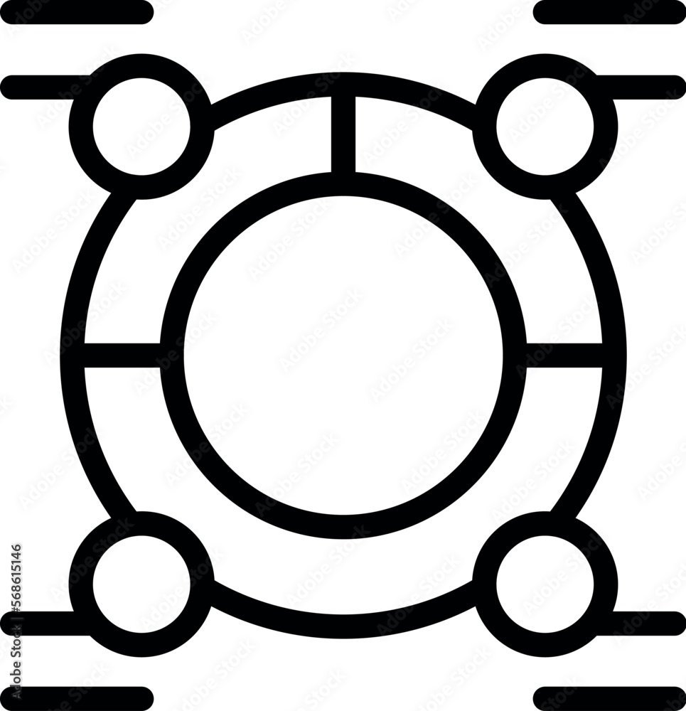 People chart icon outline vector. Population graph. Human team