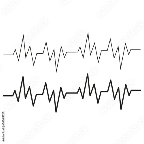 Red cardio line. Health care. Medical icon. Vector illustration.