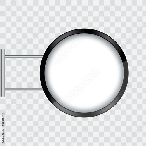 light box on white background. Exhibition stand. Advertising banner. Vector illustration.