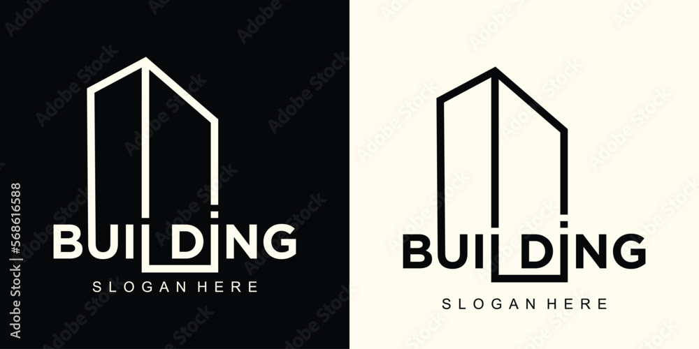 Geometric and minimalist name logo