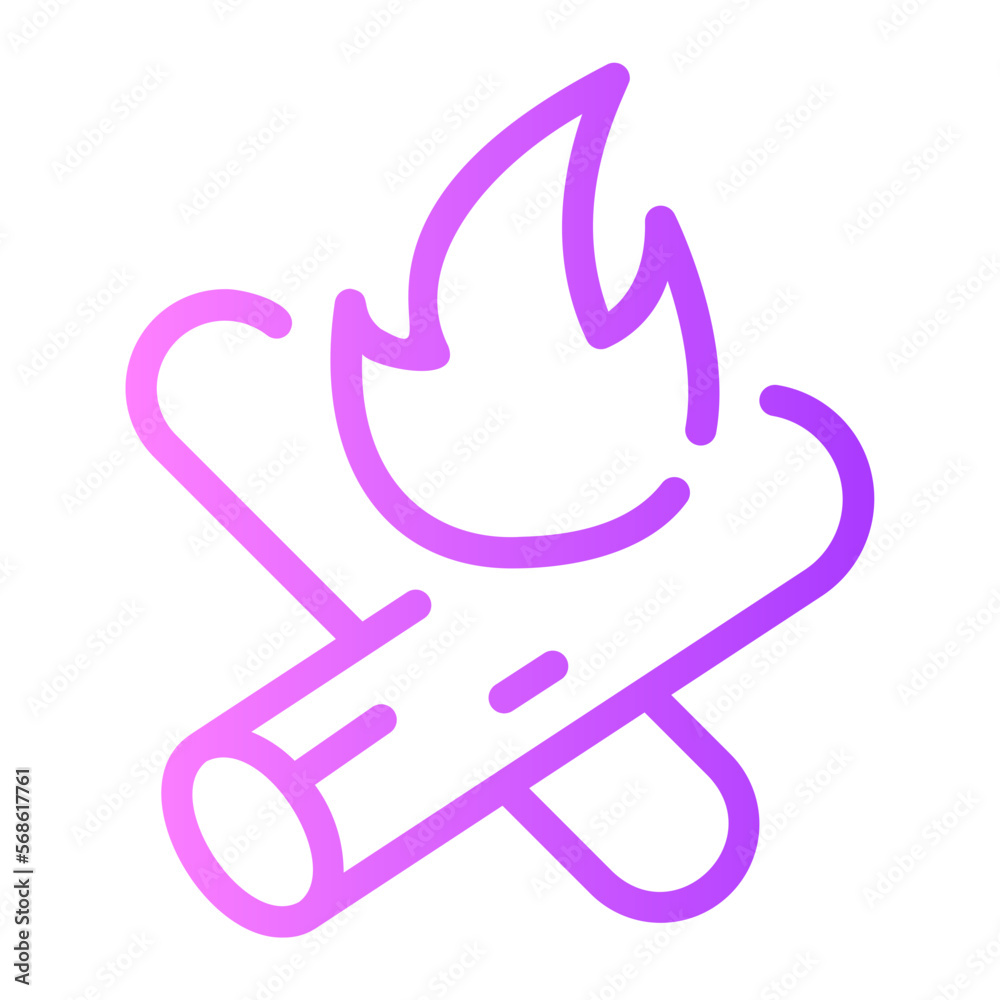 Fototapeta premium fire gradient icon