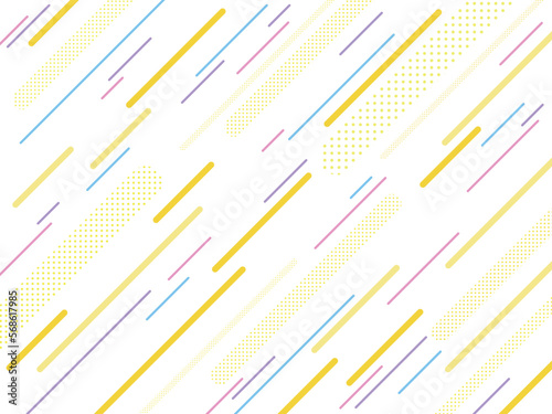 背景画像 透過 ポップ 斜線 ドットかわいい カラフル ポップ 黄色
