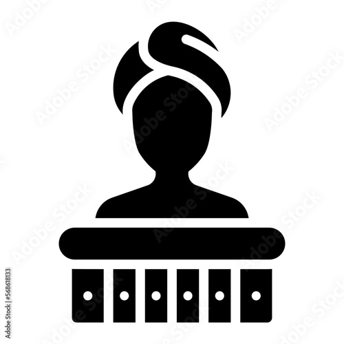 bathing glyph icon