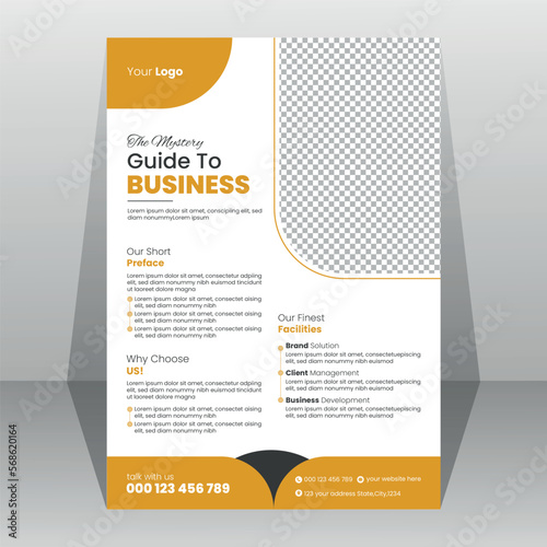 Design template. Corporate business flyer template design with Colorful Layout. Marketing, business proposal, promotion, advertise, publication.