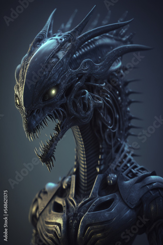 Alien monster. Generative AI © Carlos Cainã