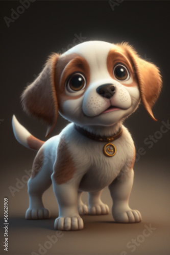 Cute puppy dog animal. Generative AI