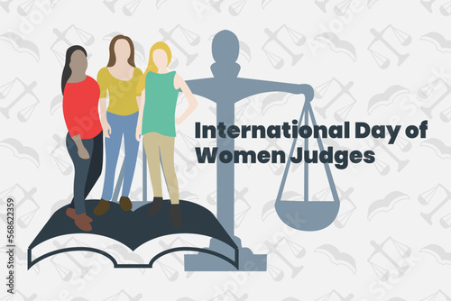 Illustration vector graphic of international day of women judges