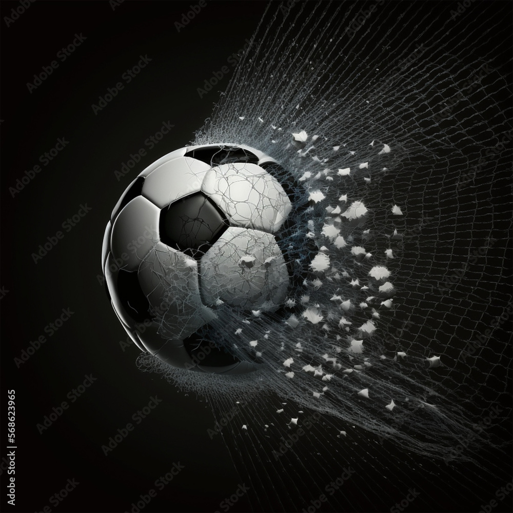 Fototapeta premium Soccer, The Global Phenomenon of the Beautiful Game (AI Generated)