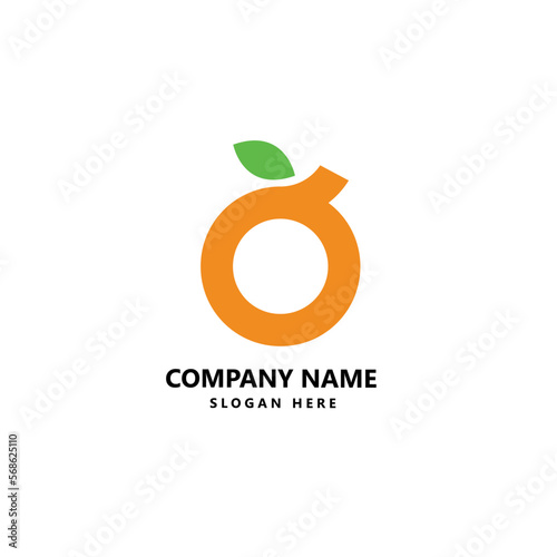Simple orange  logo graphic vector