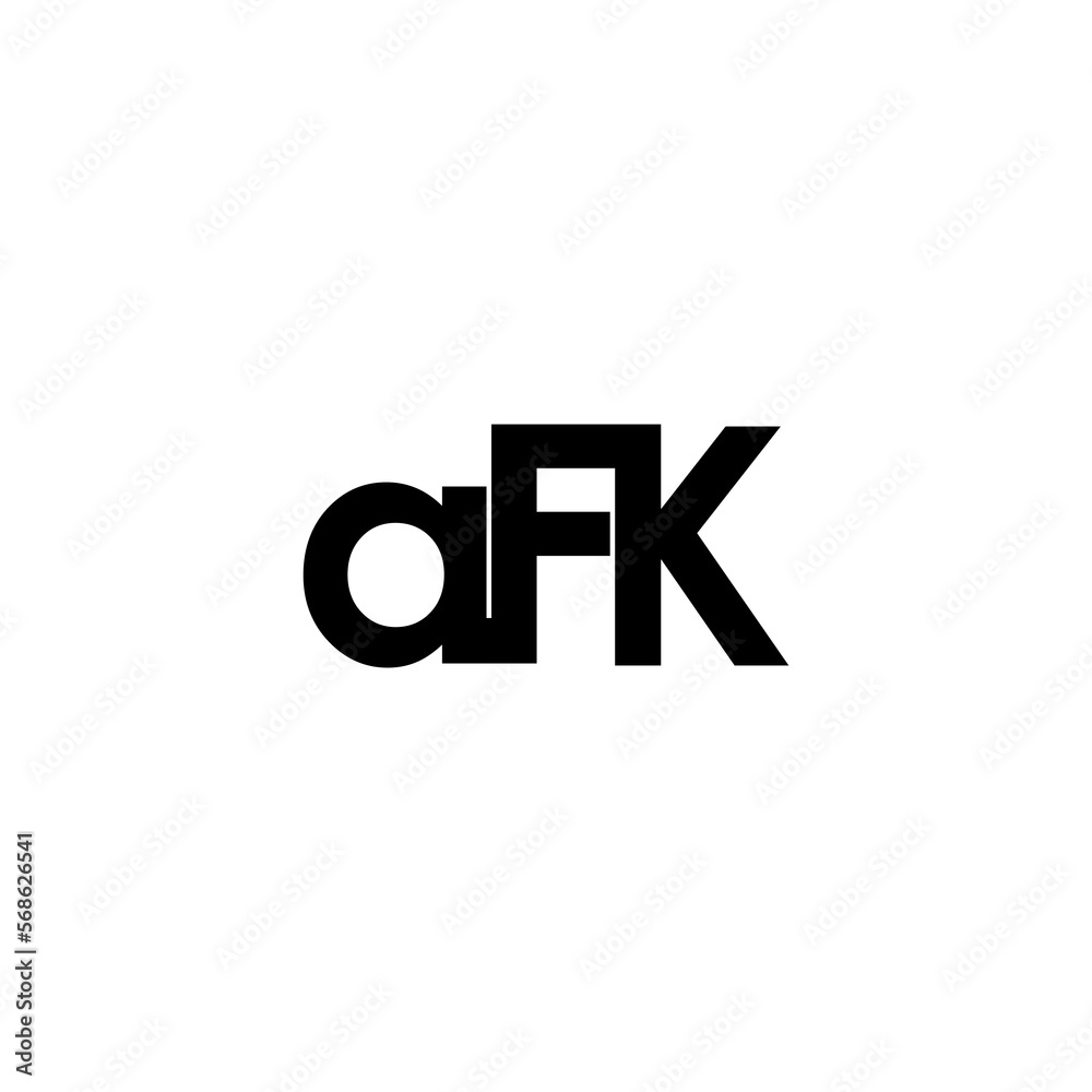afk lettering initial monogram logo design afk lettering initial monogram logo design