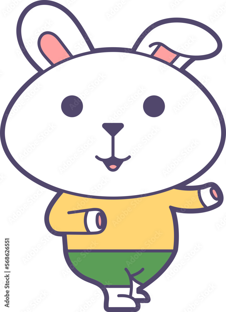 Cute Bunny Sticker Emoji