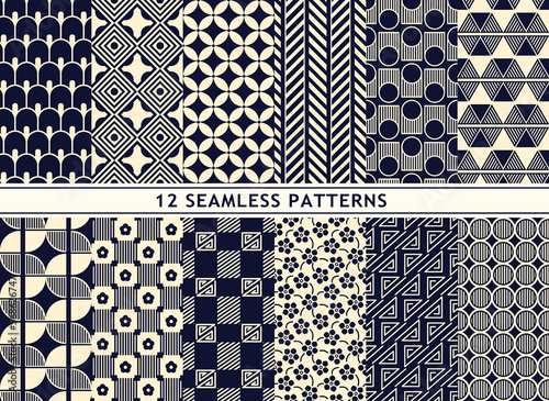 Set Of Pattern In Seamless Design