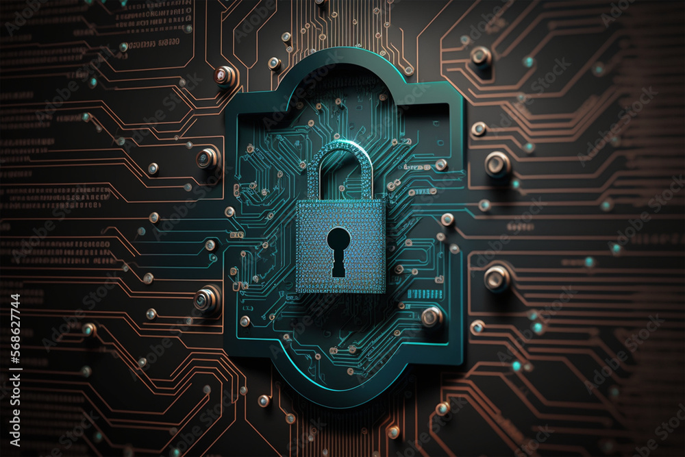 Fototapeta premium Navigating the World of Cyber Security (AI Generated)