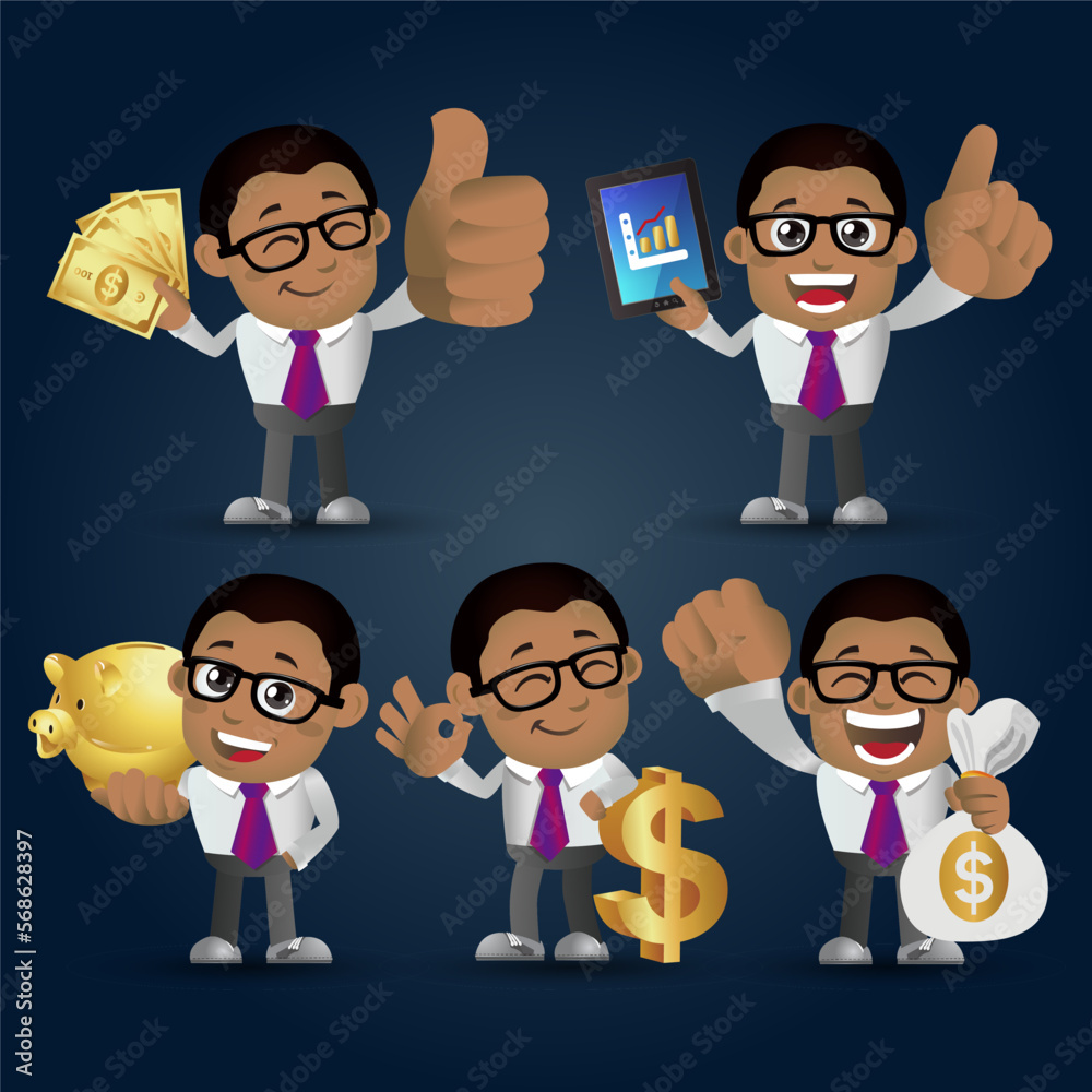 People Set - Business - African businesswoman set People Set - Business - African businesswoman set