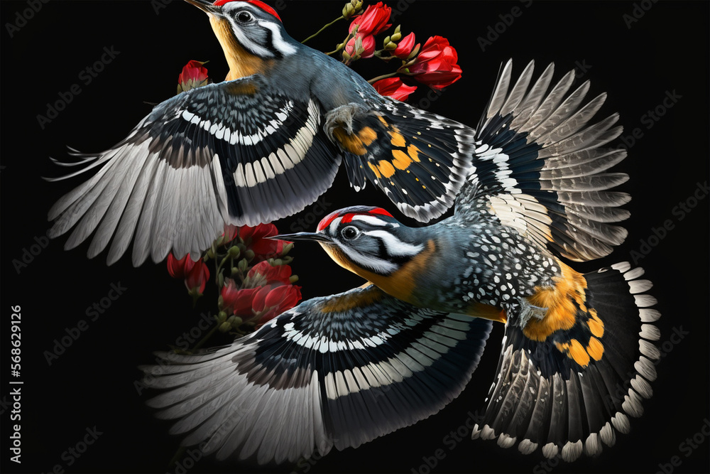 Fototapeta premium Chirping into Spring: The Return of our Feathered Friends (ai generated).