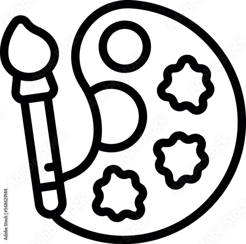 Art palette icon outline vector. Artist studio. Paint design