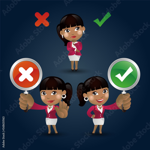 People Set - Business - African businesswoman set