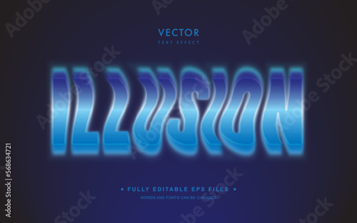 Vector Editable Text Effect in Illusion Style photo