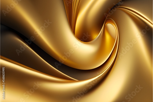 Smooth golden textured material background made with Generative AI technology
