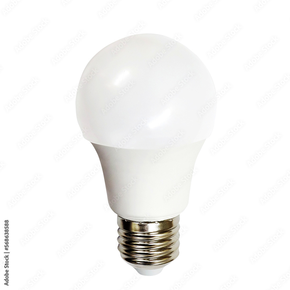 New technology white LED light bulb isolated on transparent background.Concept: Energy super saving electric lamp is good for environment. New technology white LED light bulb isolated on transparent background.Concept: Energy super saving electric lamp is good for environment.