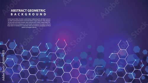 Healthcare and technology concept with hexagon geometric luxury. Template design for health care business, innovation medicine, science background, medical research 
