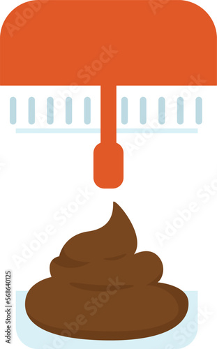 Stool analysis.Stool test icon vector illustration
