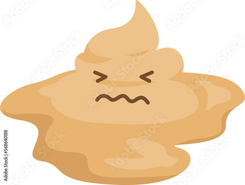 unhealthy poop vector design illustration