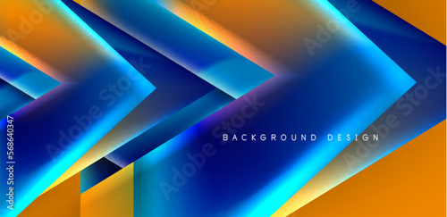 Abstract bakground with overlapping triangles and fluid gradients for covers, templates, flyers, placards, brochures, banners