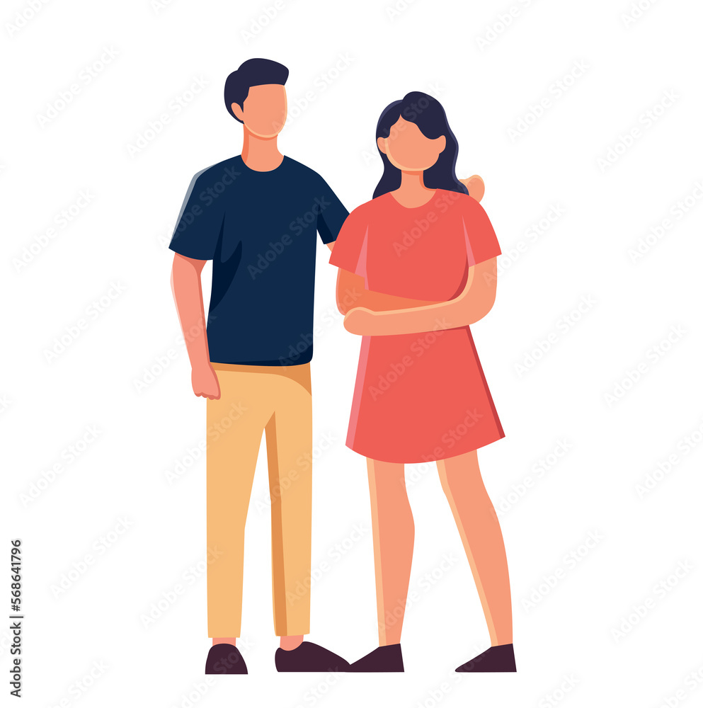 Couple in love isolated Couple in love isolated