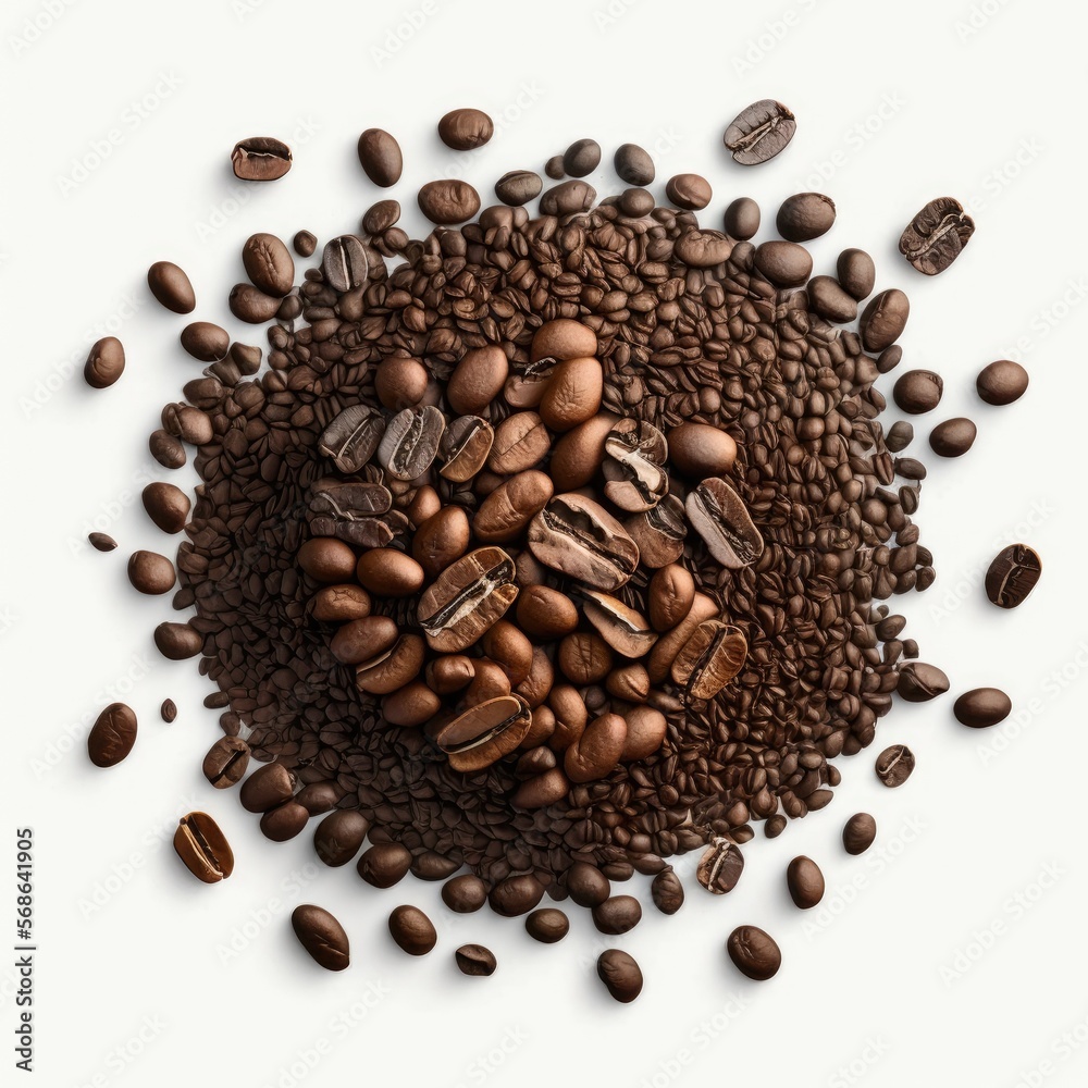 Obraz premium coffee beans on white background