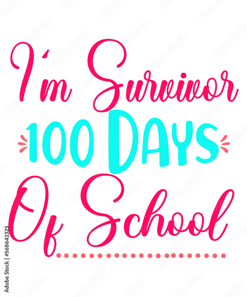 100 days of school svg, 100 days of school svg Cut File, 100 days of school svg T-Shirt, 100 days of school svg Bundle, school svg, 100 days smarter svg, 100th day of school svg, Happy 100th Day 