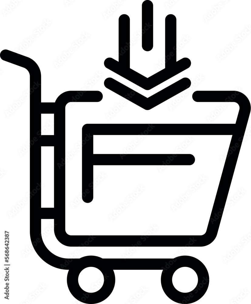 Shop cart icon outline vector. Warranty card. Money frame Shop cart icon outline vector. Warranty card. Money frame