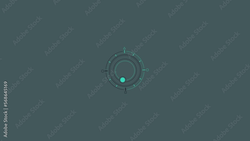 Looped animation of a measuring scale circle HUD element. Looped animation of a measuring scale circle HUD element.