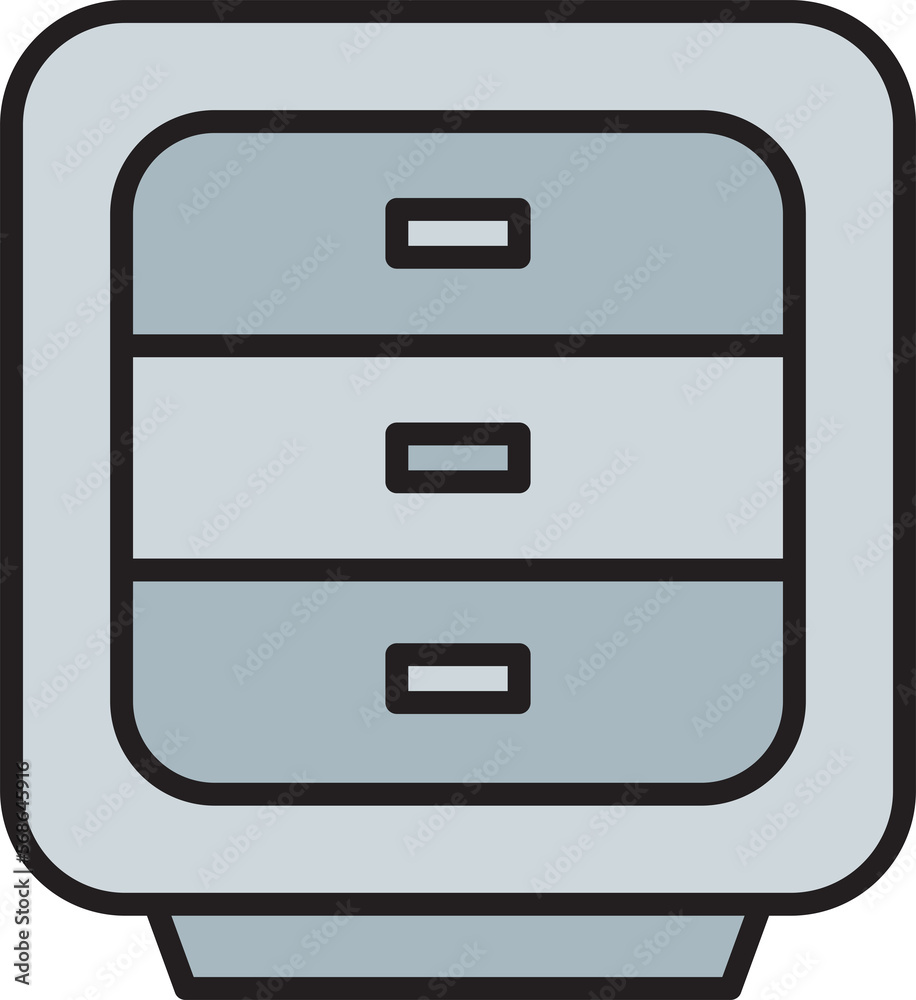 Cabinet Icon Illustration
