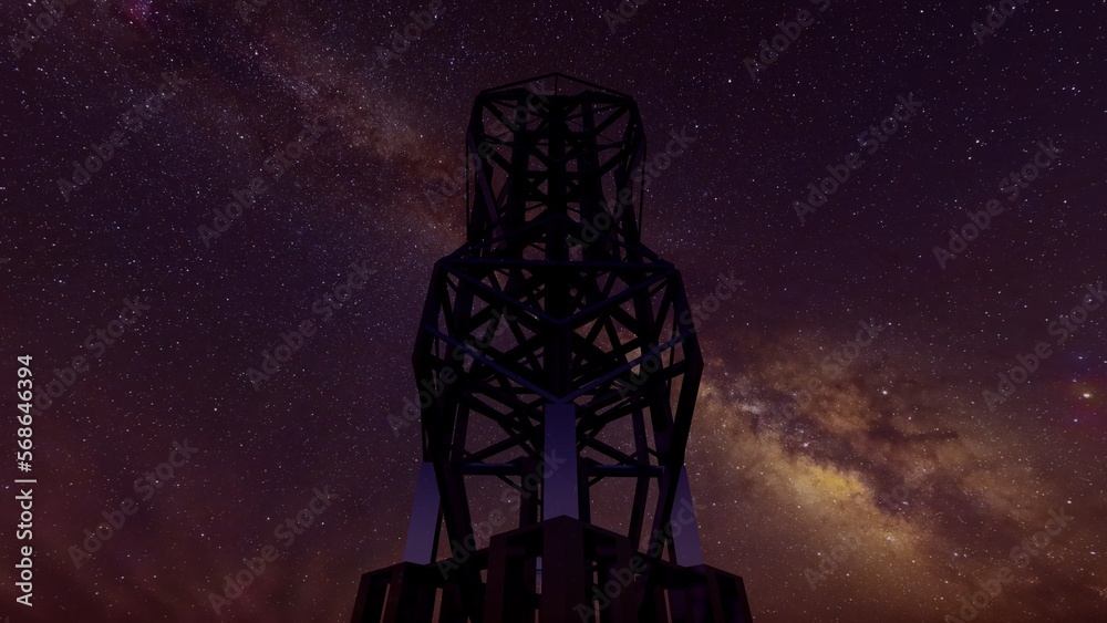 Fototapeta premium silhouette of a tower