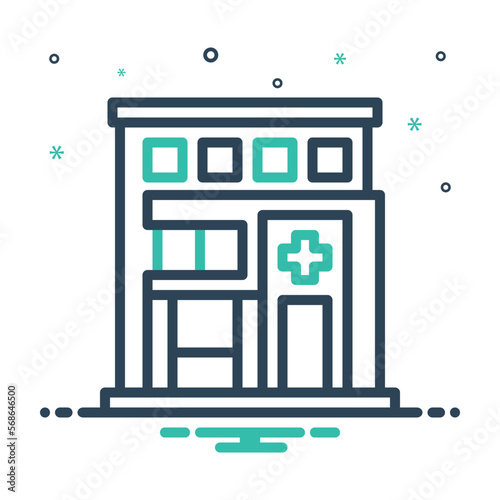 Mix icon for hospital