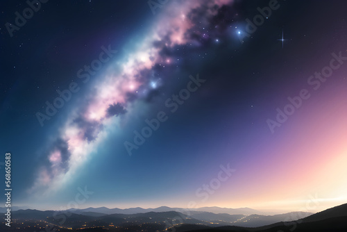 神秘的な星空 銀河 天の川 generative ai © Rummy & Rummy