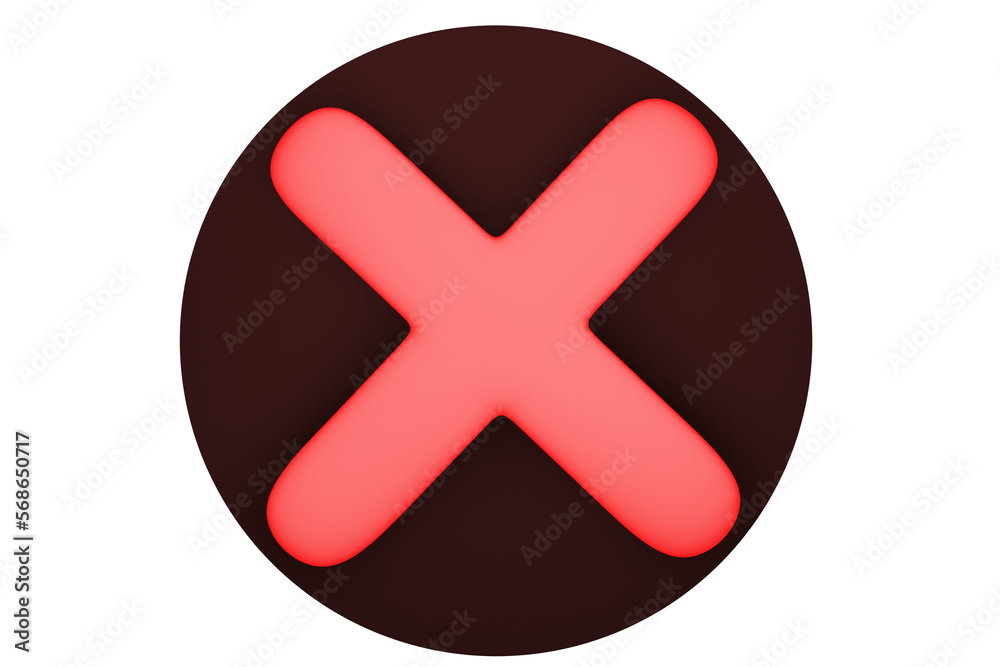 Fototapeta premium red cross mark