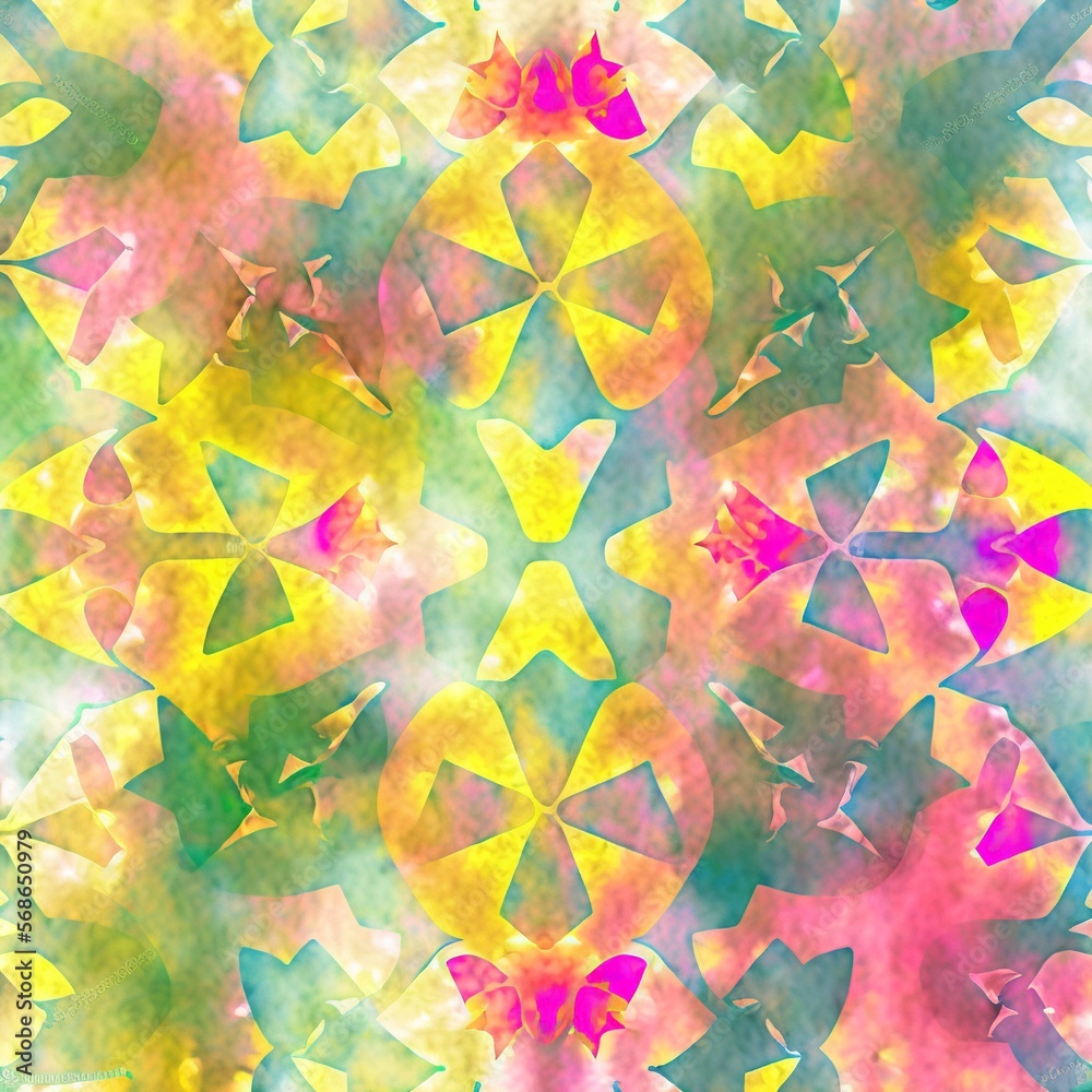 spring abstract watercolour patterns