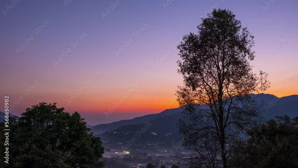 Sunrise time lapse over Panviman, Thailand on a clear and colorful morning. Sunrise time lapse over Panviman, Thailand on a clear and colorful morning.