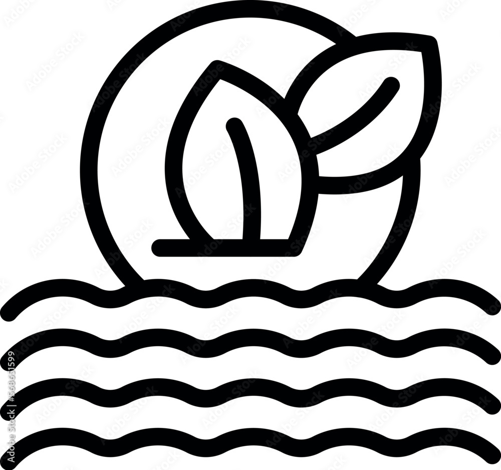 Eco energy icon outline vector. Biochar station. Futuristic research Eco energy icon outline vector. Biochar station. Futuristic research