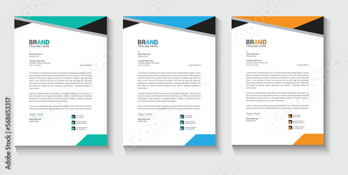 Modern and clean business letterhead design
