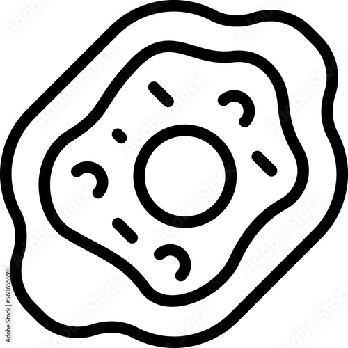 Adjara khachapuri icon outline vector. Food bread. Egg meal